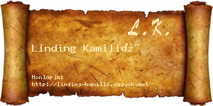 Linding Kamilló névjegykártya